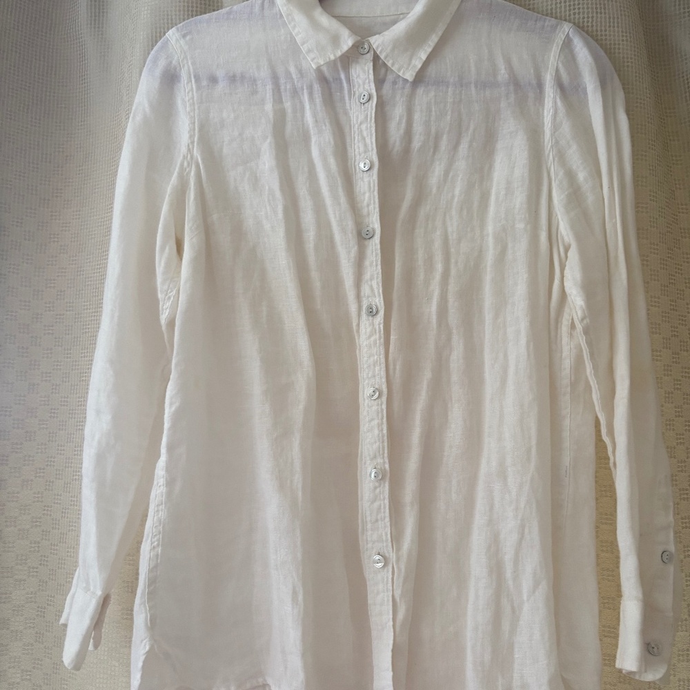 Talbot’s white linen blouse!